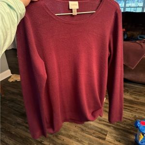 Burgundy light weight sweater